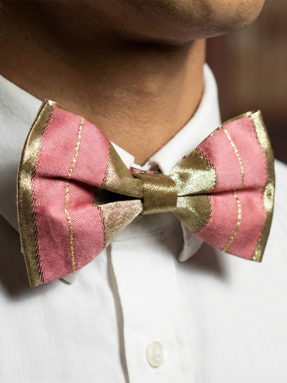 Pre-Tied Bow Tie for Men and Boys – Adjustable Elegant Striped Formal Bowtie