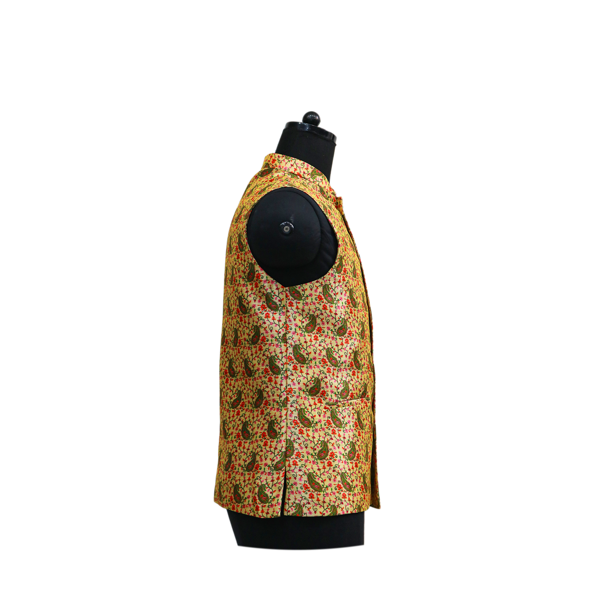 Men’s Floral Nehru Jacket with Ivory Kurta Pajama –  Elegant Festive & Wedding Wear