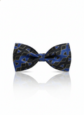 Luxury Royal Blue and Gold Geometric Harlequin Men's Bow Tie