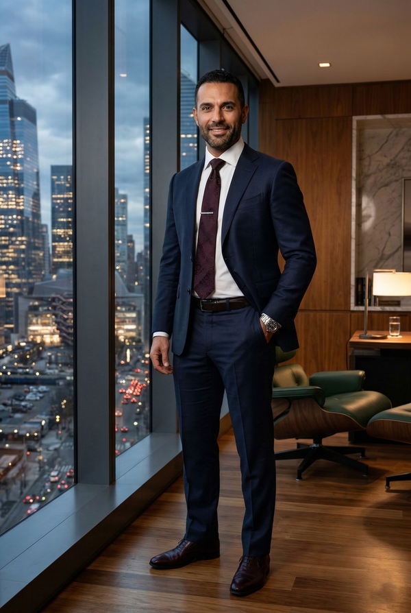 Elite Navy Blue Business Suit – Modern Tailored Fit