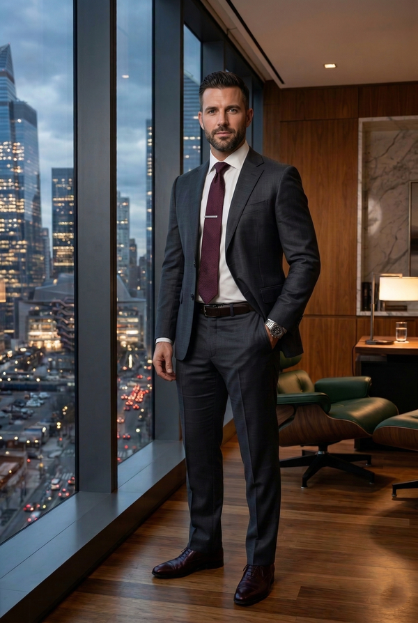 Graphite Grey Executive Business Suit – Sleek Modern Fit