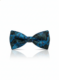 Sophisticated Bright Blue Floral Paisley Men's Bow Tie