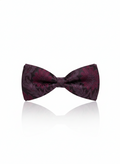 Sophisticated Burgundy Wine and Mauve Floral Men's Bow Tie