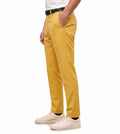 Men's Slim Fit Dress Pants Comfortable Stretch Formal Trousers Mustard Yellow