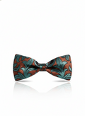 Luxury Copper and Sage Green Baroque Men's Bow Tie
