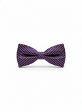 Elegant Purple and Gold Diagonal Striped Men's Bow Tie