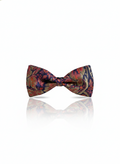 Luxury Navy Blue and Crimson Floral Men's Bow Tie