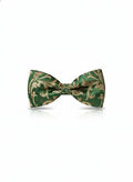 Luxury Forest Green and Gold Baroque Men's Bow Tie