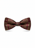 Luxury Burgundy and Gold Greek Key Men's Bow Tie