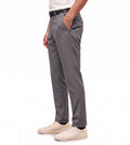 Men's Slim Fit Dress Pants Comfortable Stretch Formal Trousers Light Grey