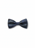 Regal Navy Blue and Bronze Paisley Men's Bow Tie