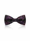 Luxury Royal Purple and Silver Baroque Men's Bow Tie