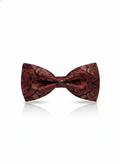 Luxury Burgundy Red and Gold Baroque Men's Bow Tie
