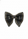Glamorous Black Gold and Silver Beaded Luxury Bow Tie
