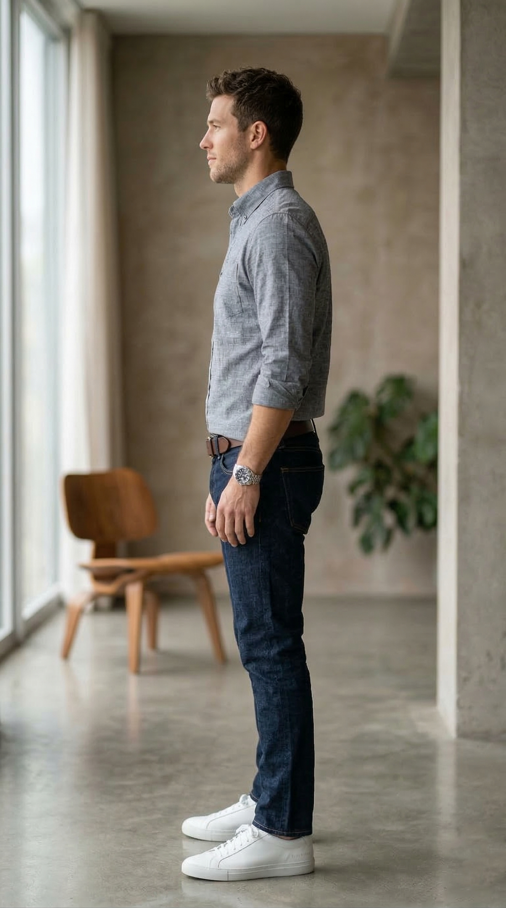 Men’s Grey Casual Shirt – Premium Cotton Regular Fit Stylish Everyday Shirt | Smart Casual Button-Down for Men