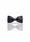 Artistic Navy Blue and Bronze Abstract Mandala Men's Bow Tie