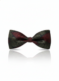 Luxury Crimson Red and Gold Heart Geometric Men's Bow Tie