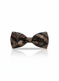 Luxury Copper and Charcoal Black Baroque Men's Bow Tie