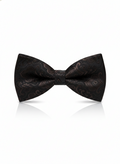 Luxury Espresso Brown and Black Paisley Men's Bow Tie