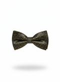 Luxury Black and Gold Geometric Basketweave Men's Bow Tie