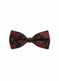 Luxury Crimson Red and Black Geometric Men's Bow Tie