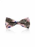 Charming Pink And Black Medallion Pattern Men's Bow Tie