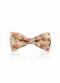 Charming Peach Blush and Rose Floral Men's Bow Tie