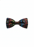 Vibrant Multicolor Geometric Mosaic Men's Silk Bow Tie
