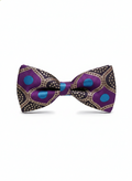 Artistic Royal Purple and Blue Abstract Men's Bow Tie