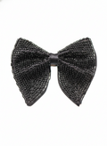 Luxury Black Bowtie Fully Covered in Shiny Seed Beads