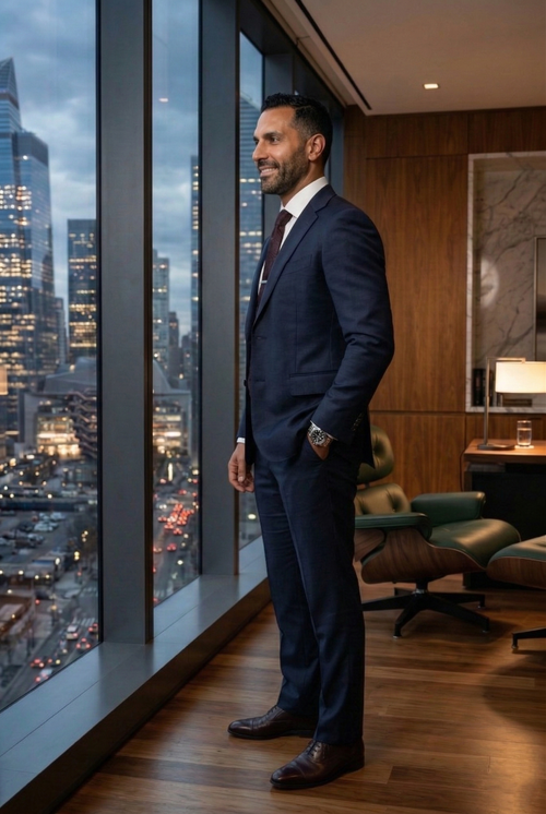 Elite Navy Blue Business Suit – Modern Tailored Fit