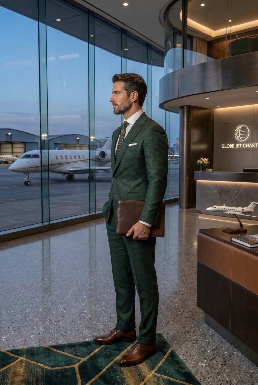 Men’s Elite Tailored Forest Green Business Suits