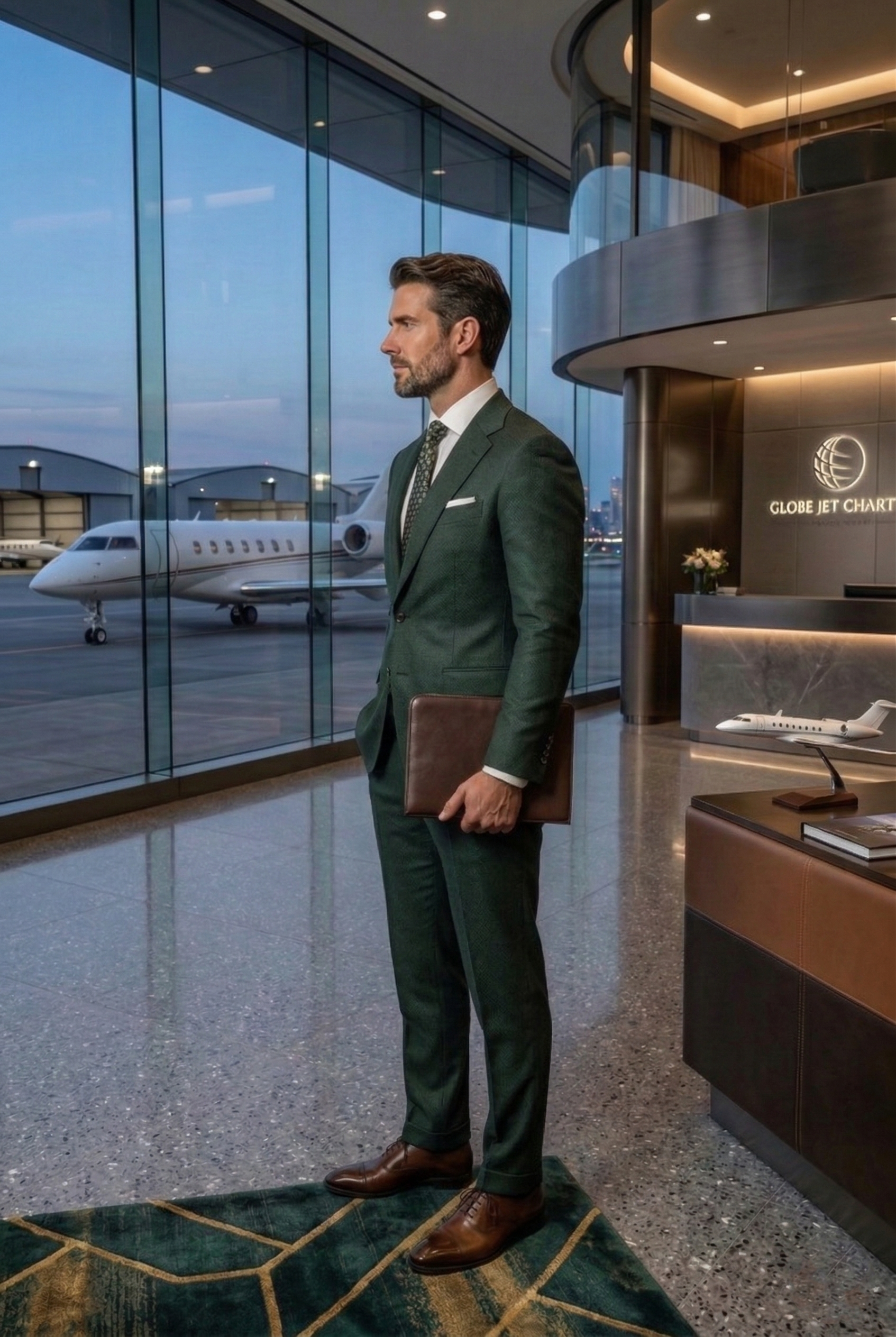 Men’s Elite Tailored Forest Green Business Suits