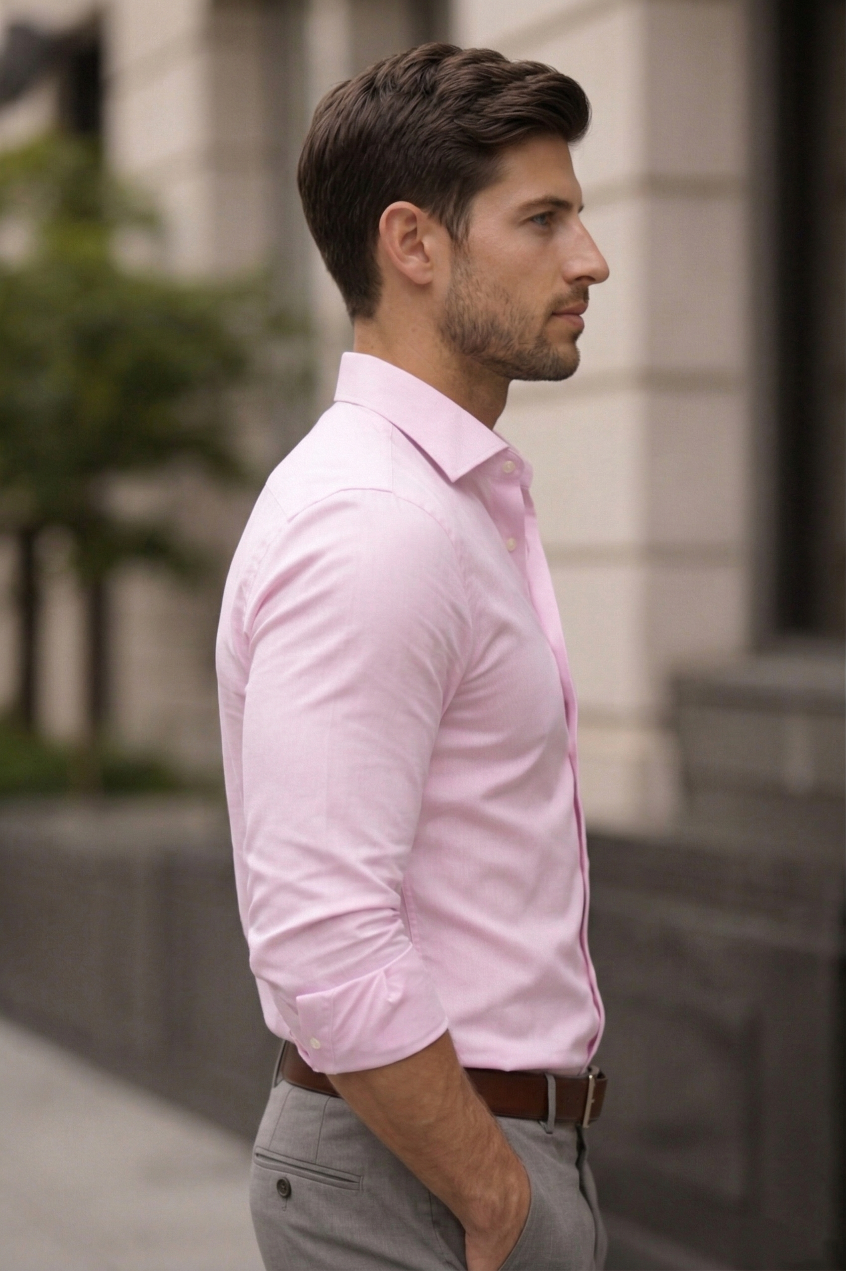 Men’s Pink Formal Shirt | Premium Slim Fit Full Sleeve Office Wear Shirt for Men | Cotton Blend Business & Party Wear Shirt