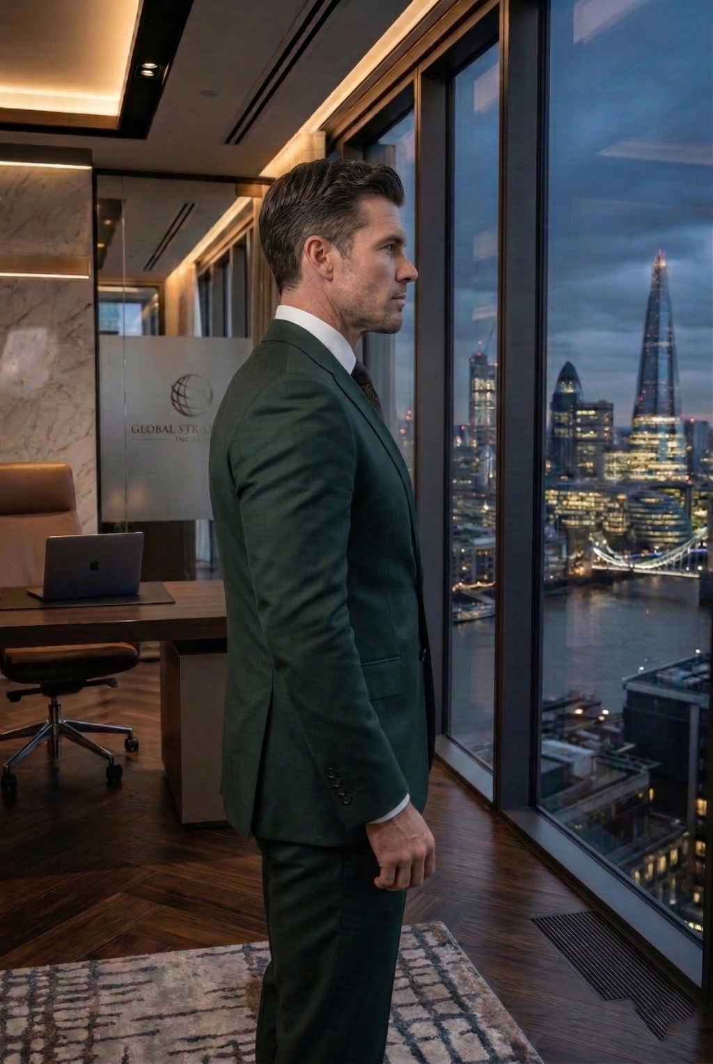 Elite Hunter Green Slim-Fit Italian Business Suit