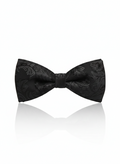 Luxury Onyx Black Baroque Floral Men's Bow Tie