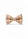 Charming Pink Floral Rose Pattern Pre-Tied Gentleman's Bow Tie