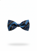 Luxury Royal Blue and Black Baroque Men's Bow Tie