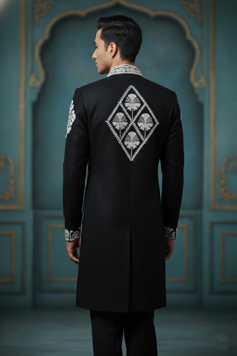 The Sterling Noir: Modern Indo-Western Set