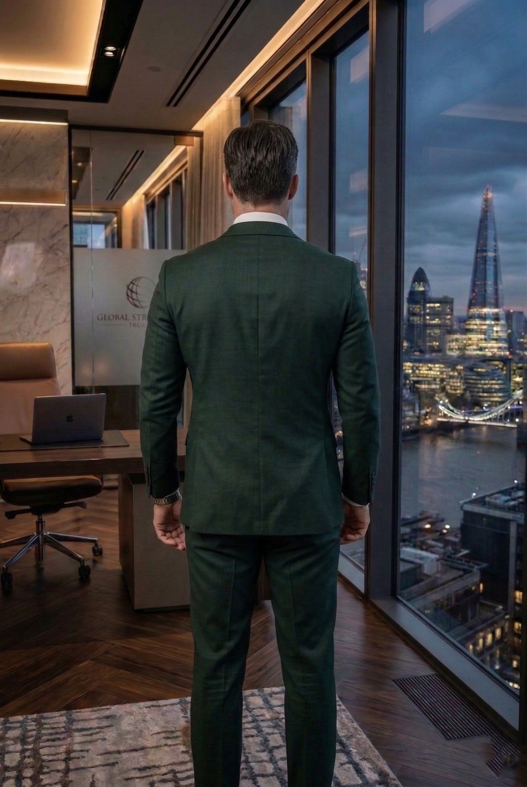 Elite Hunter Green Slim-Fit Italian Business Suit