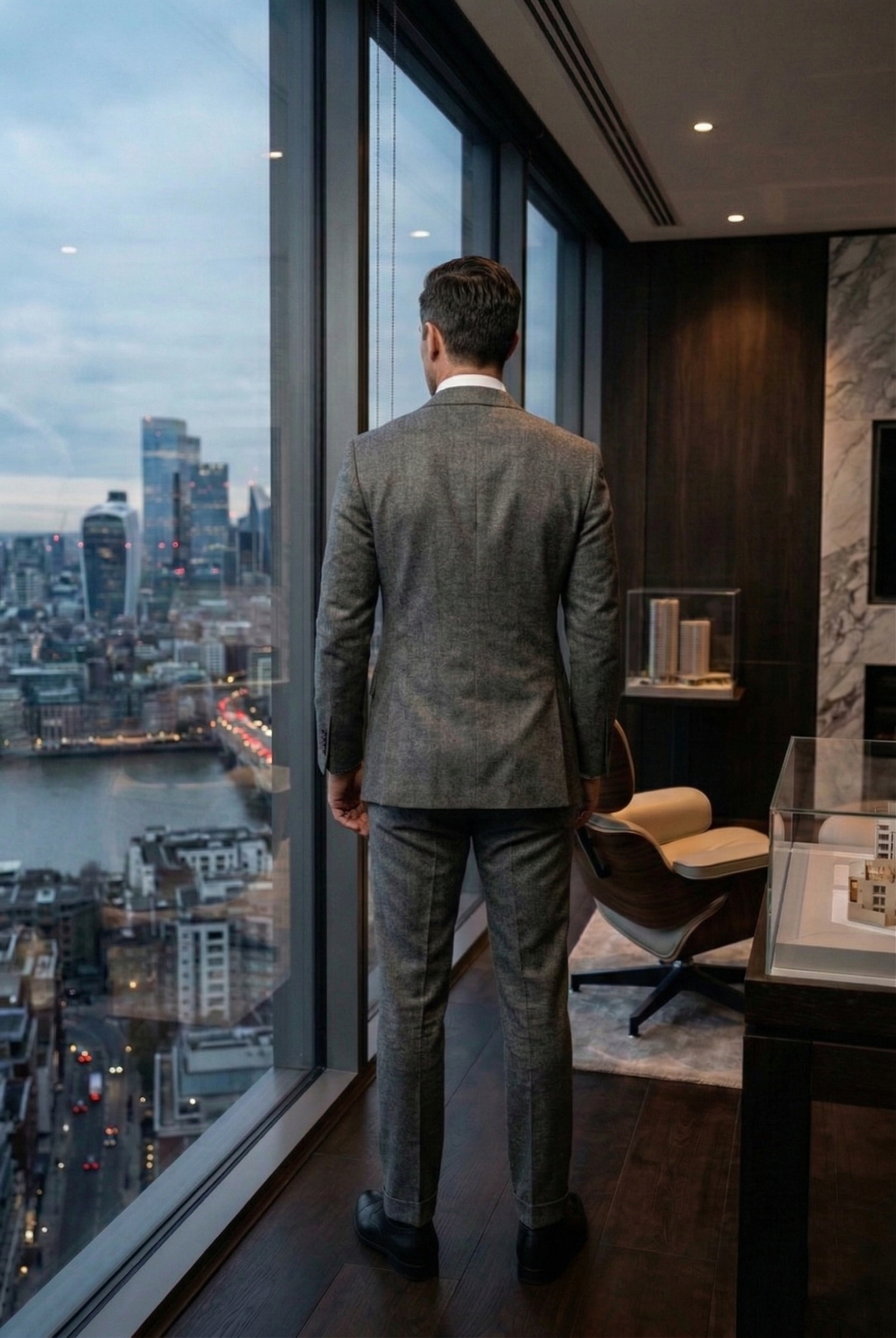 Bespoke Charcoal Grey Business Suit – Slim Executive Fit