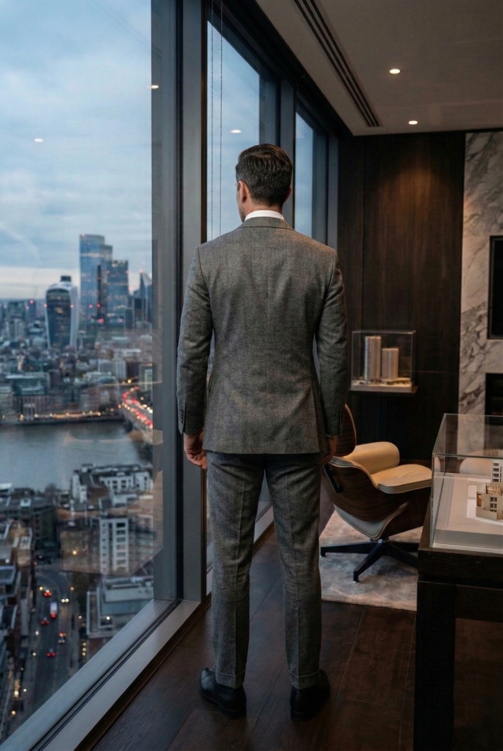 Bespoke Charcoal Grey Business Suit – Slim Executive Fit