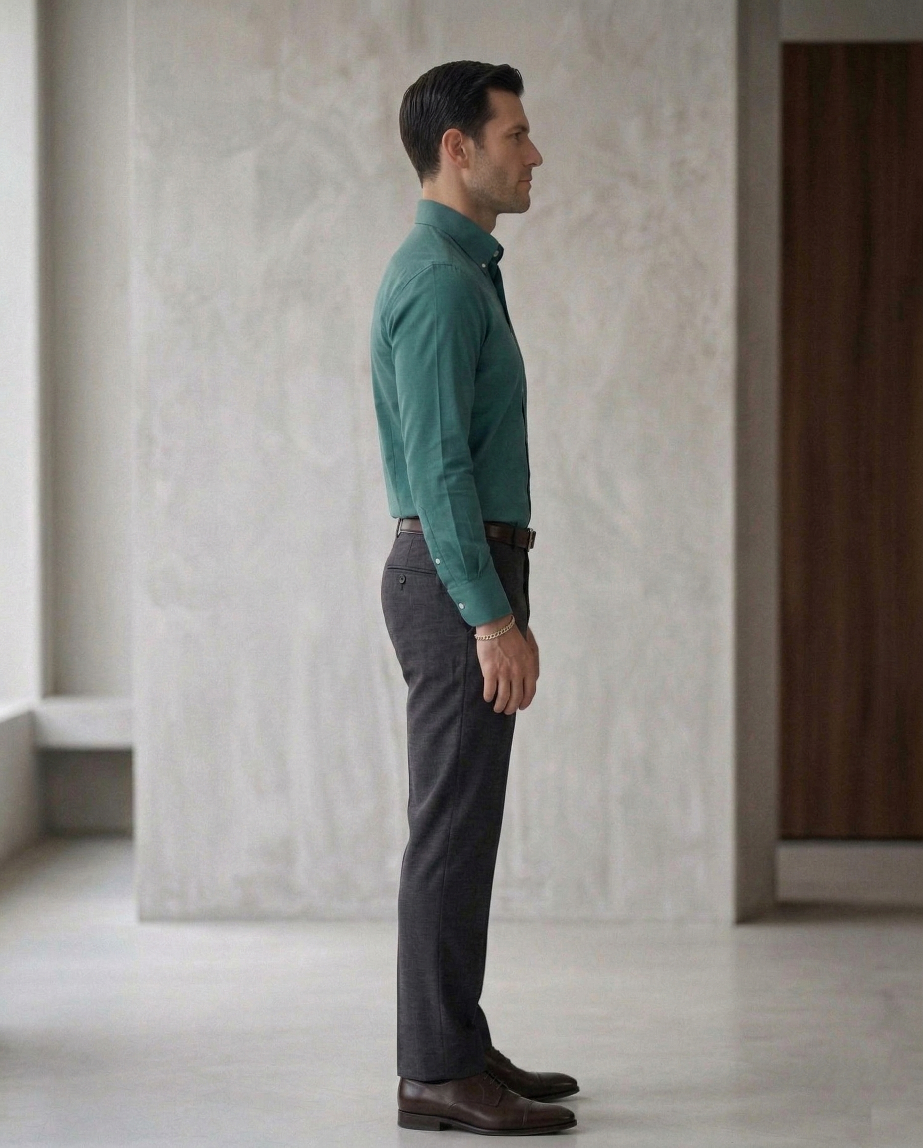 Men’s Teal Formal Shirt | Premium Slim Fit Full Sleeve Office Wear Shirt | Cotton Blend Business & Party Wear Shirt for Men