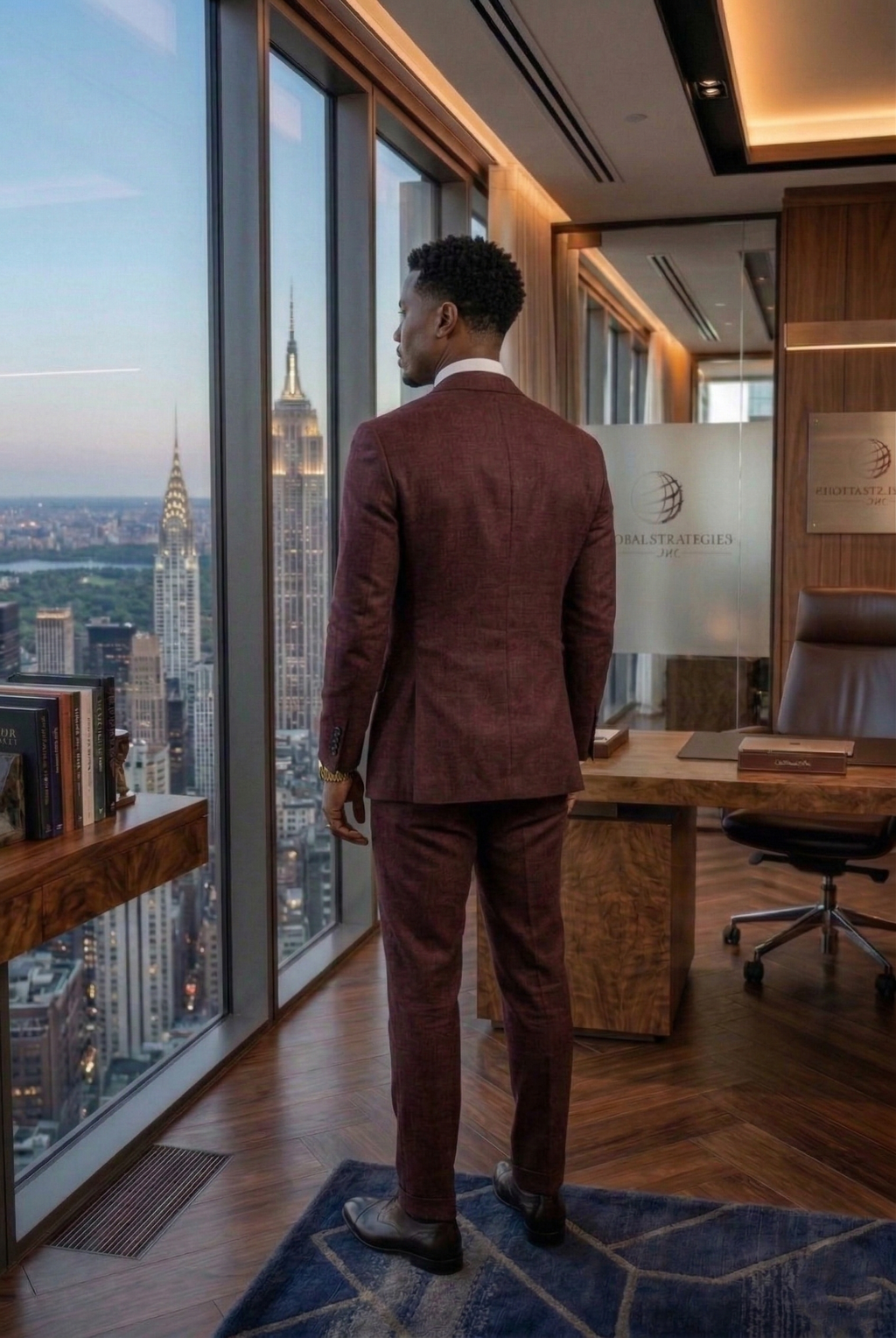 Men’s Premium Tailored Burgundy Business Suits