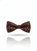 Luxury Crimson Red and Gold Abstract Squiggle Men's Bow Tie