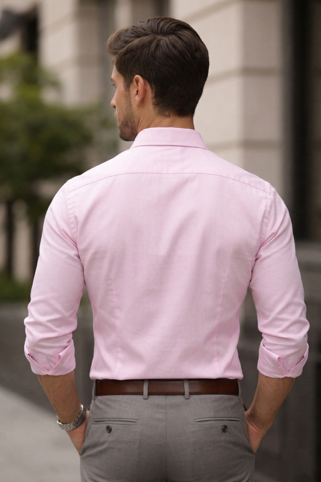 Men’s Pink Formal Shirt | Premium Slim Fit Full Sleeve Office Wear Shirt for Men | Cotton Blend Business & Party Wear Shirt