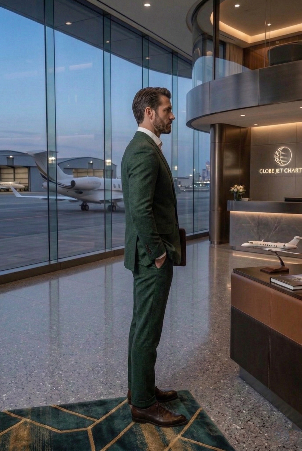 Men’s Elite Tailored Forest Green Business Suits