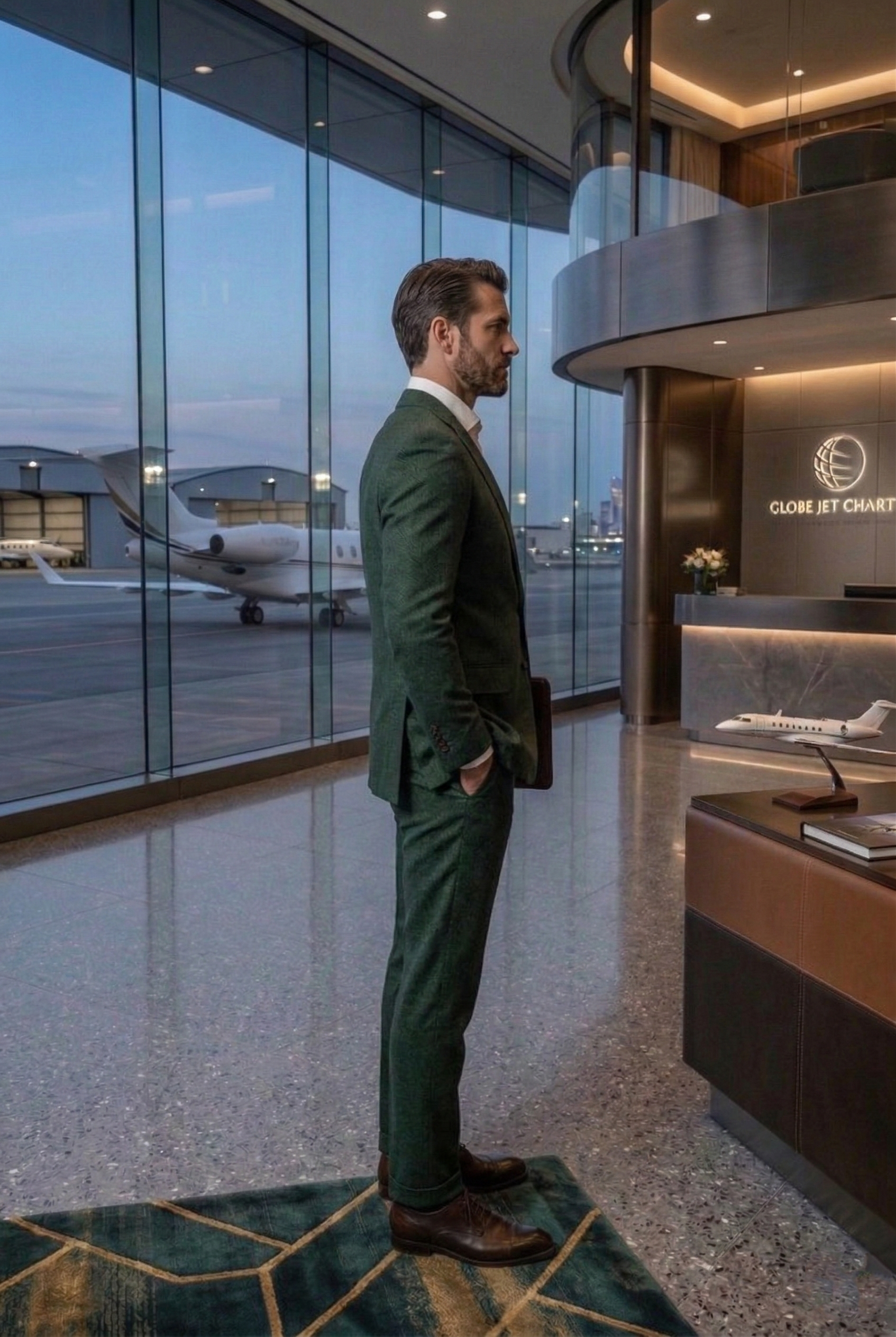 Men’s Elite Tailored Forest Green Business Suits