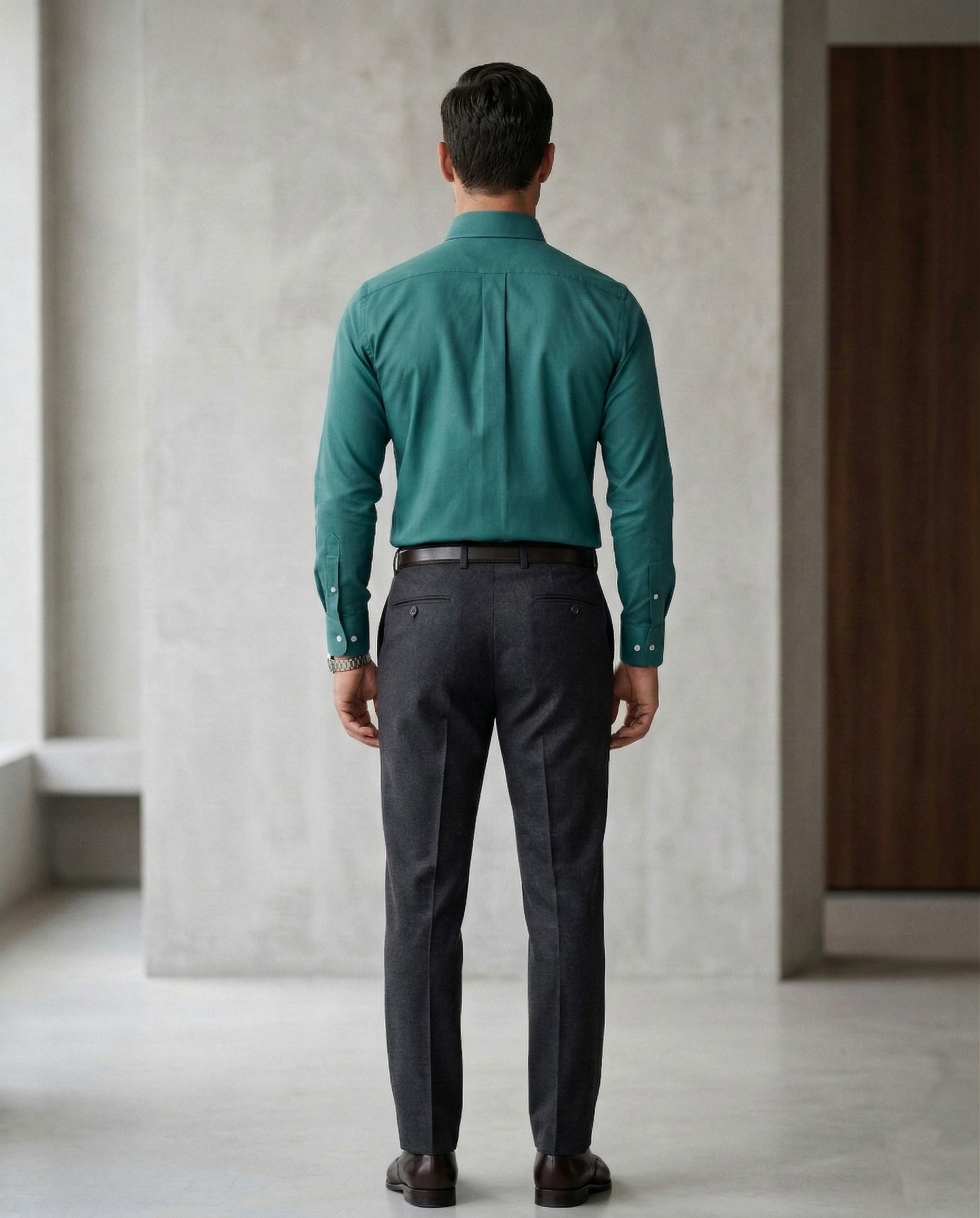 Men’s Teal Formal Shirt | Premium Slim Fit Full Sleeve Office Wear Shirt | Cotton Blend Business & Party Wear Shirt for Men