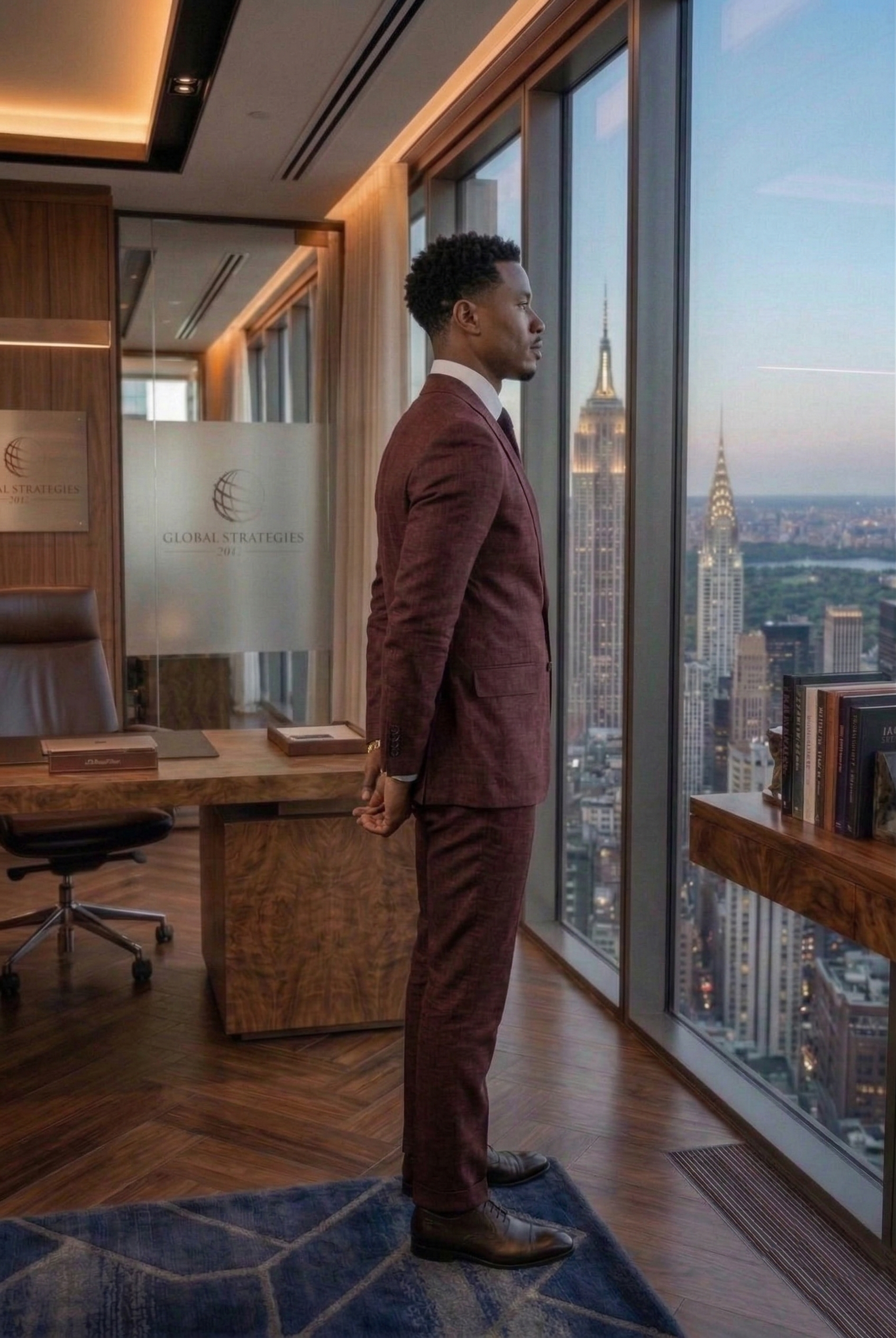 Men’s Premium Tailored Burgundy Business Suits